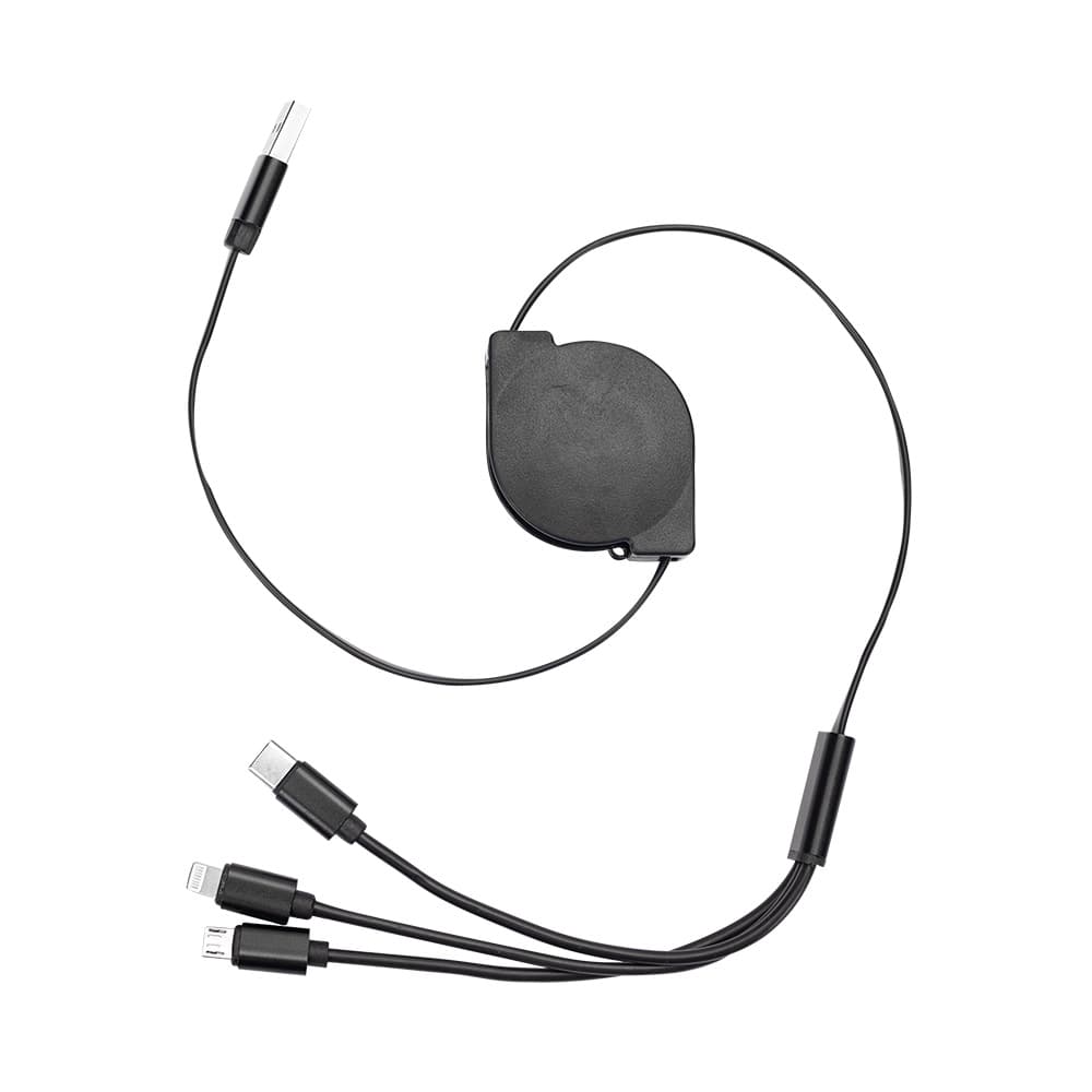 CABO USB RETRÁTIL 3 EM 1