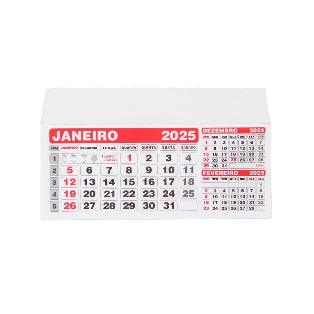 FOLHINHA CALENDÁRIO 2027 (COMPRE APENAS QUANTIDADES MÚLTIPLO DE 100PEÇAS)