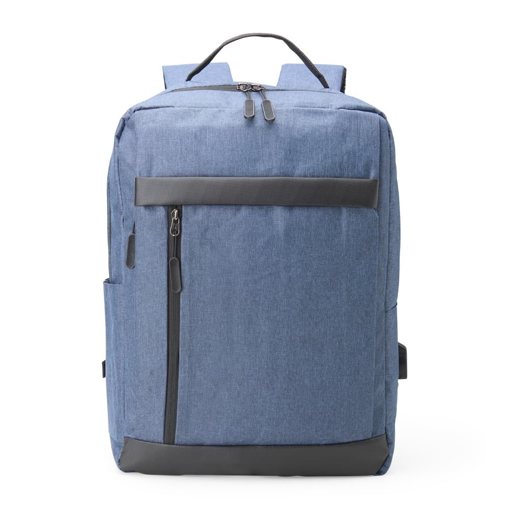 MOCHILA DE NYLON COM DET. EM COURO SINT.