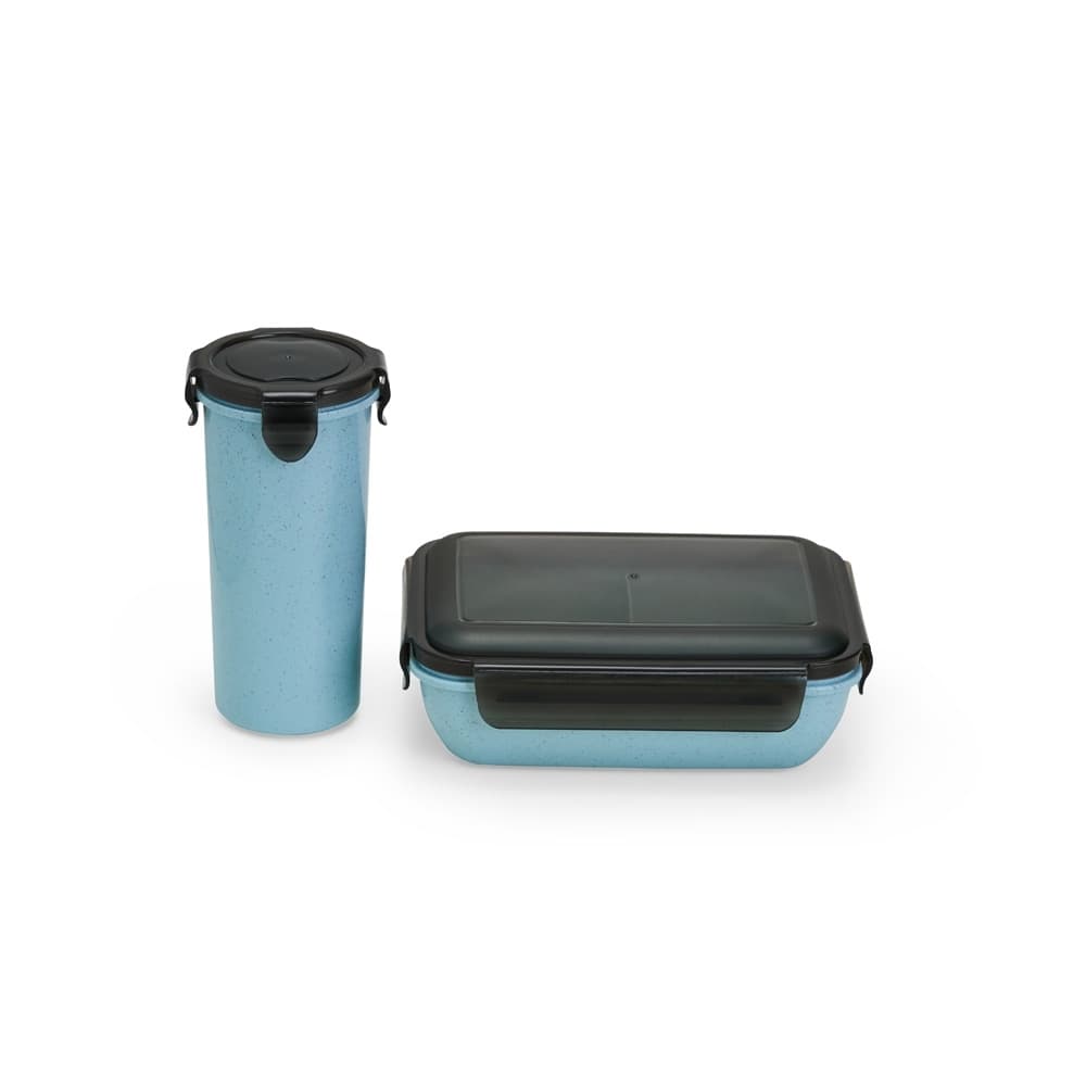 KIT COPO E MARMITA FIBRA DE BAMBU